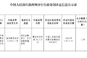 青海天峻农村商业银行被罚28.3万元：违反金融统计、支付结算管理规定