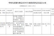 定兴县农村信用联社被罚30.88万元：违反账户管理规定等
