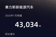 赛力斯新能源汽车1月销量43034辆 同比增长140.33%