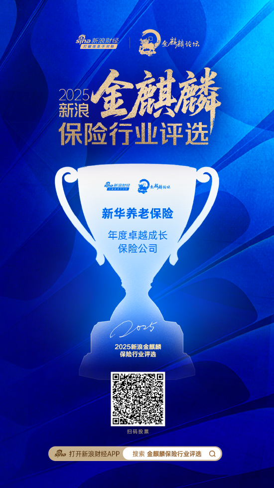 新华养老保险获评“年度卓越成长保险公司”
