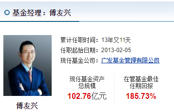 傅友兴卸任广发基金副总经理,现管规模超百亿,代表作广发稳健增长近两年、近三年、近五年跑输基准