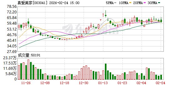 真爱美家：截至2026年2月10日合并普通账户和融资融券信用账户后公司持有人数为11812户