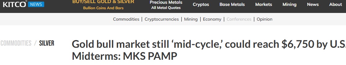 本轮黄金牛市仍相当“年轻”！知名机构：今年这一时间点金价恐触及6750美元