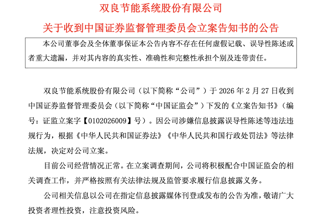 三家公司同日公告：被证监会立案！