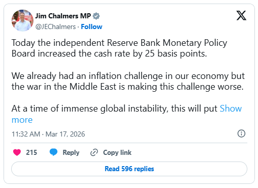 通胀风暴再临！澳联储惊险通过连续加息，5:4投票结果削弱鹰派成色