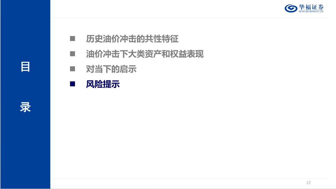 历史油价上行阶段的大类资产表现【华福金工·李杨团队】
