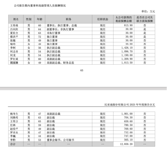 比亚迪周亚琳年薪1013万成A股首位千万CFO,1999年入职,近十年薪资涨近8倍 | 长三角资本局