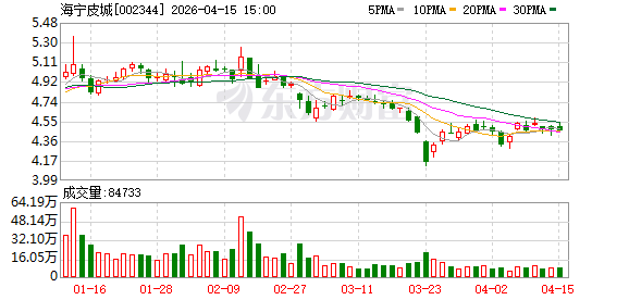 海宁皮城：公司及控股子公司无逾期担保