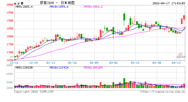 尿素：强势反弹！能否突破前高？