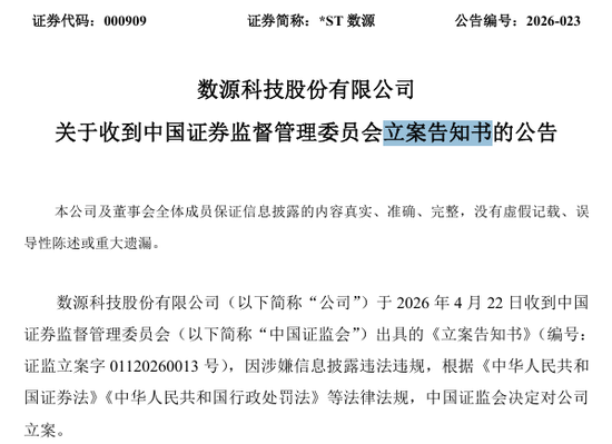 证监会出手！4只A股被立案！